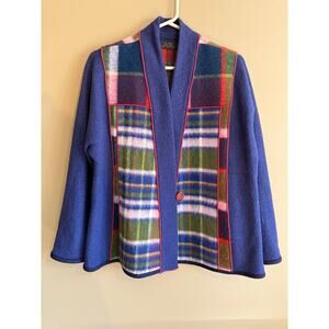Handmade jacket blazer cardigan fleece M
